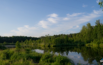 Разлив реки между Кафтино и Тюшинским озёрами